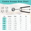 Picture of HOMURE H Cookie Scoop 1.5 Tbsp, Cookie Dough Scoop, Size #50/1.5 Tablespoons/ 23 ml, Cookie Scoop for Baking, Black, 18/8 Stainless Steel, Comfortable Grip