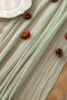 Picture of Keketo 6pcs Cheesecloth Table Runner Sage Green Gauze 120 Inch 10 FT Rustic Boho Cheese Cloth Runner for Wedding Baby Shower Bridal Shower Party Long Sheer Centerpiece Home Decoration