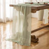 Picture of Keketo 6pcs Cheesecloth Table Runner Sage Green Gauze 120 Inch 10 FT Rustic Boho Cheese Cloth Runner for Wedding Baby Shower Bridal Shower Party Long Sheer Centerpiece Home Decoration