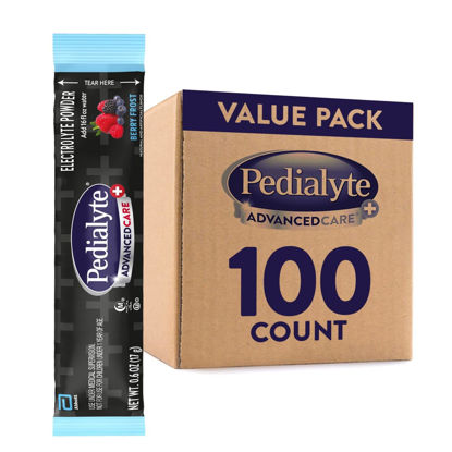 Picture of Pedialyte AdvancedCare Plus Electrolyte Powder, Berry Frost, Has PreActiv Prebiotics, Electrolyte Drink, 100 Single-Serving Powder Packets