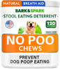 Picture of BARK&SPARK No Poo Chews for Dogs - Coprophagia & Stool Eating Deterrent with Probiotics, Digestive Enzymes & Breath Aid Support - Stop Dog Poop Eating - Made in USA - 120 Soft Chews - Duck Liver