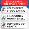Picture of BARK&SPARK No Poo Chews for Dogs - Coprophagia & Stool Eating Deterrent with Probiotics, Digestive Enzymes & Breath Aid Support - Stop Dog Poop Eating - Made in USA - 120 Soft Chews - Duck Liver