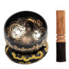 Picture of Tibetan Singing Bowl Set - 4" Easy To Play Authentic Handmade For Meditation Sound 7 Chakra Healing By HIMALAYAN BAZAAR (Black with Box, 4")