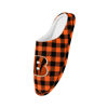 Picture of FOCO Men's NFL Cincinnati Bengals Sherpa Lined Buffalo Check Memory Foam Slippers, X-Large (13-14)