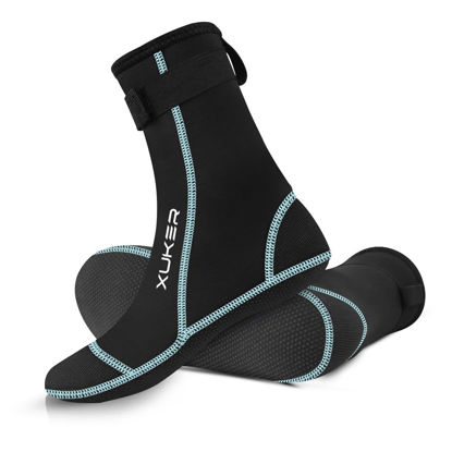 Picture of XUKER Neoprene Water Socks 3mm, Sand Proof Beach Volleyball Socks Water Shoes Diving Boots for Outdoor Water Sports