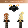 Picture of Onmiwod Guitar Wall Mount, Auto Lock Guitar Hanger, Black Metal Guitar Wall Hangers, Guitar Holder Hook Wall Stand for Classical, Acoustic, Electric Guitar, Bass, Ukulele, Gift for Guitar Player