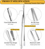 Picture of JETKONG 2 Pcs 16-Inch Kitchen Tweezers Extra Long Tweezer Tongs, Heavy Duty Stainless Steel Cooking Tweezers (Silver)