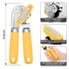 Picture of Can Opener Manual, Can Opener with Magnet, Hand Can Opener with Sharp Blade Smooth Edge, Handheld Can Openers with Big Effort-Saving Knob, Can Opener with Multifunctional Bottles Opener, Yellow