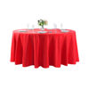 Picture of 120 inch Round Tablecloth Washable Polyester Table Cloth Decorative Table Cover for Wedding Party Dining Banquet（120 inch,Red）
