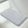 Picture of Yimobra Memory Foam Bath Mat Rug, 24 x 17 Inches, Comfortable, Soft, Non-Slip, Super Absorbent, Quick Drying Bathroom Rug for Floor, Tub & Shower, Machine Washable, Thick, Silver