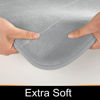 Picture of Yimobra Memory Foam Bath Mat Rug, 24 x 17 Inches, Comfortable, Soft, Non-Slip, Super Absorbent, Quick Drying Bathroom Rug for Floor, Tub & Shower, Machine Washable, Thick, Silver