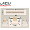 Picture of FEXIA Boho Table Runner 108 Inches Long for Christmas Home Decor Farmhouse Table Runner Cream & Brown Rustic Macrame Table Runner for Bohemian Dining Bedroom Decor Bridal Shower (12x108 Inches)