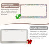 Picture of QUANQIUFEI 2 Pack Bling License Plate Frames for Women, Sparkly Rhinestone Diamond Car Accessories with Glitter Crystal Caps (Colorful)