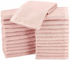 Picture of Amazon Basics Fast Drying, Extra Absorbent, Terry Cotton Washcloth, 12 x 12 Inch, Petal Pink - 24 count