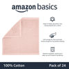 Picture of Amazon Basics Fast Drying, Extra Absorbent, Terry Cotton Washcloth, 12 x 12 Inch, Petal Pink - 24 count