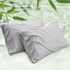 Picture of Bedsure King Size Pillow Cases Set of 2, Rayon Derived from Bamboo Light Grey Pillowcase, Cooling Pillow Cases for Hot Sleepers, Soft & Silky Pillow Covers with Envelope Closure, 20x36 Inches