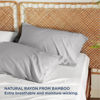 Picture of Bedsure King Size Pillow Cases Set of 2, Rayon Derived from Bamboo Light Grey Pillowcase, Cooling Pillow Cases for Hot Sleepers, Soft & Silky Pillow Covers with Envelope Closure, 20x36 Inches