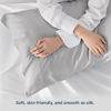 Picture of Bedsure King Size Pillow Cases Set of 2, Rayon Derived from Bamboo Light Grey Pillowcase, Cooling Pillow Cases for Hot Sleepers, Soft & Silky Pillow Covers with Envelope Closure, 20x36 Inches