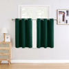 Picture of ChrisDowa Small Window Curtains for Kitchen and Bedroom - Grommet Short Thermal Insulated Room Darkening Curtains (2 Panels, Forest Green, 34 x 36 Inch)