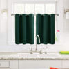 Picture of ChrisDowa Small Window Curtains for Kitchen and Bedroom - Grommet Short Thermal Insulated Room Darkening Curtains (2 Panels, Forest Green, 34 x 36 Inch)