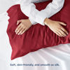 Picture of Bedsure King Size Pillow Cases Set of 2, Rayon Derived from Bamboo Red Pillowcase, Cooling Pillow Cases for Hot Sleepers, Soft & Silky Pillow Covers with Envelope Closure, Gifts, 20x36 Inches