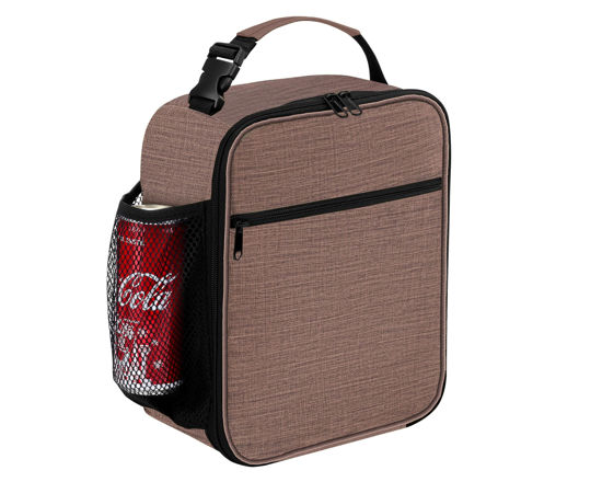 Picture of ZM-YOUTOO Lunch Box for Men - Reusable Lunch Bag Men Adult Women- Insulated Small LunchBox (Light Brown)