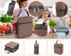Picture of ZM-YOUTOO Lunch Box for Men - Reusable Lunch Bag Men Adult Women- Insulated Small LunchBox (Light Brown)