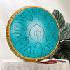 Picture of Steel Tongue Drum, 13 Inches 15 Notes Tongue Drum, Steel Drums for Adults, Steel Pan Drum Song Book, Hand Pan Drum Mallets, Handpan C Major, Malachite Green