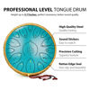 Picture of Steel Tongue Drum, 13 Inches 15 Notes Tongue Drum, Steel Drums for Adults, Steel Pan Drum Song Book, Hand Pan Drum Mallets, Handpan C Major, Malachite Green