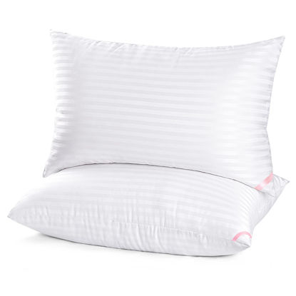 Picture of EIUE Hotel Collection Bed Pillows for Sleeping 2 Pack Standard Size，Pillows for Side and Back Sleepers,Super Soft Down Alternative Microfiber Filled Pillows,20 x 26 Inches