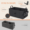 Picture of HOTOR Trunk Organizer for Car - Car Organizer, Foldable Trunk organizer for SUV, Sedan & Van, Car Organization with Sturdy Base Panel for Car Accessories, Black, 2 Compartments, 21.3"×12.6"×10.6"