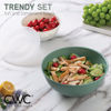 Picture of COOK WITH COLOR Mixing Bowls with Lids - 12 Piece Plastic Nesting Bowls Set includes 6 Prep Bowls and 6 Lids, Microwave Safe Mixing Bowl Set (Sage)