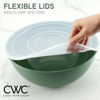 Picture of COOK WITH COLOR Mixing Bowls with Lids - 12 Piece Plastic Nesting Bowls Set includes 6 Prep Bowls and 6 Lids, Microwave Safe Mixing Bowl Set (Sage)