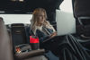 Picture of Ginsco Car Trash Can Cup Holder, Mini Car Trash Can with Lid, Car Accessories for Interior, Leakproof Small Trash Cup for Car, Home, Bedroom with Additional 2 ABS Hooks and 90pcs Trash Bags Red