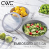 Picture of COOK WITH COLOR Mixing Bowls with Lids - 12 Piece Plastic Nesting Bowls Set includes 6 Prep Bowls and 6 Lids, Non Slip Bottom and Embossed Design - Microwave Safe (Grey)