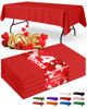 Picture of Niuara Red Plastic Table Cloth Rectangle Table 4 Pack, 54''×108'' Red Tablecloth for Valentine's Day, Table Cloth for Disposable Use, Table Cover for Holiday Party, Gathering