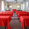 Picture of Niuara Red Plastic Table Cloth Rectangle Table 4 Pack, 54''×108'' Red Tablecloth for Valentine's Day, Table Cloth for Disposable Use, Table Cover for Holiday Party, Gathering