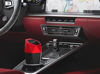 Picture of Ginsco Car Trash Can Cup Holder, 2 Pack Mini Car Trash Can with Lid, Car Accessories for Interior, Leakproof Small Trash Cup for Car, Home with Additional 2 ABS Hooks and 90pcs Trash Bags Red