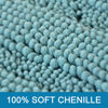 Picture of H.VERSAILTEX Extra Thick Chenille Striped Pattern Bath Rugs for Bathroom Non Slip - Soft Plush Shaggy Mats for Floor, Indoor, Entryway (Aqua Haze, 32 x 20 Plus 24 x 17 - Inches)