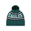 Picture of FOCO Philadelphia Eagles NFL Logo Stripe Pom Beanie Hat, Team Color