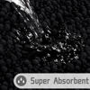 Picture of Yimobra Bath Rug Mat, 32 x 20, Soft Shaggy Non-Slip Chenille Bathroom Rugs, Large Size, Super Absorbent and Thick, Machine Washable Bathroom mat, Tub and Shower, Home Decor Accessories, Black