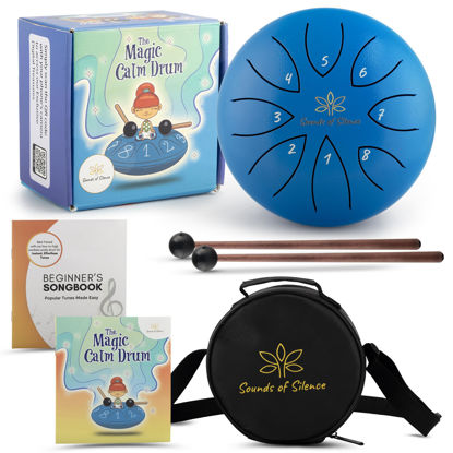Picture of Steel Tongue Drum for Kids - Emma's Magic Calm Drum Sing-A-Long Drum with Storybook and Songbook, Anger Management Toys, Musical Instruments for Kids, Calming Toys for Kids, Calming Corner