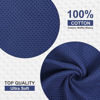 Picture of Kitinjoy 100% Cotton Kitchen Dish Cloths, 8 Pack Waffle Weave Ultra Soft Absorbent Dish Towels for Drying Dishes Quick Drying Kitchen Towels Dish Rags, 12 X 12Inch, Navy Blue