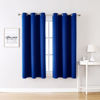 Picture of ChrisDowa Grommet Blackout Curtains for Bedroom and Living Room - 2 Panels Set Thermal Insulated Room Darkening Curtains (Royal Blue, 42W x 63L)