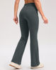 Picture of SANTINY Fleece Lined Flare Leggings Women 28.5/30.5/32 Water Resistant Winter Bell Bottom Hiking Yoga Pants with Pockets（Dark Grey_30.5M）