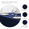 Picture of Veblandy Rectangle Tablecloth Waterproof 52x70 inch Linen Textured Table Cloth Stain and Wrinkle Resistant Washable, Decorative Fabric Table Cover for Dining, Party and Camping, Navy Blue