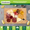 Picture of Bamboo Cutting Boards for Kitchen with Juice Groove [Extra-Large] Wood Cutting Board for Chopping Meat, Vegetables, Fruits, Cheese, Knife Friendly Serving Tray with Handles, 17.5 x 12-inch