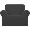 Picture of Easy-Going Stretch Oversized Chair Sofa Slipcover 1-Piece Couch Sofa Cover Furniture Protector Soft with Elastic Bottom for Kids Spandex Jacquard Fabric Small Checks Dark Gray
