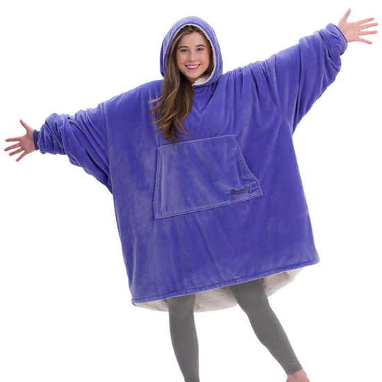 Picture of THE COMFY Original | Sherpa Lined Microfiber Fleece Wearable Blanket, Oversized Design with Hood and Pocket, From Shark Tank, for Women & Men, Warm and Cozy Gifts