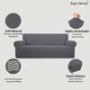 Picture of Easy-Going Stretch Oversized Sofa Slipcover 1-Piece Sofa Cover Furniture Protector Couch Soft with Elastic Bottom for Kids, Polyester Spandex Jacquard Fabric Small Checks Gray